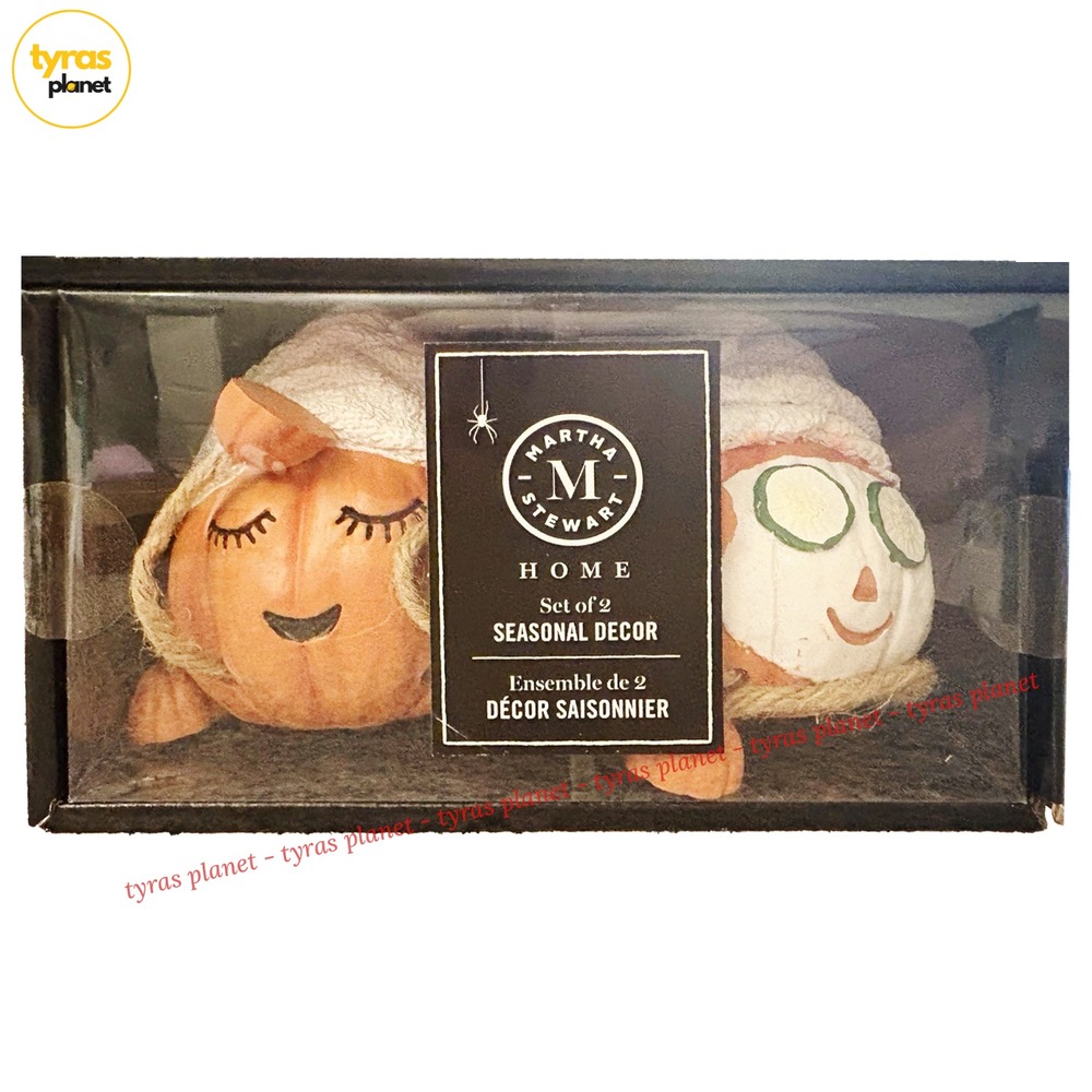 Martha Stewart Halloween Small Anthropomorphic Pumpkin Cucumber Hair Wrap VIRAL